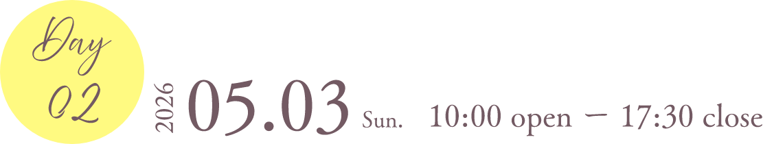day01 5月3日(日)