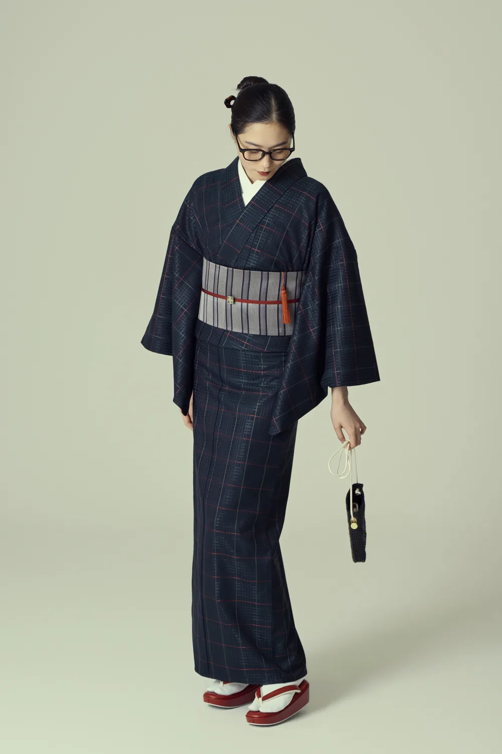 尾州ウール リバーシブルチェック