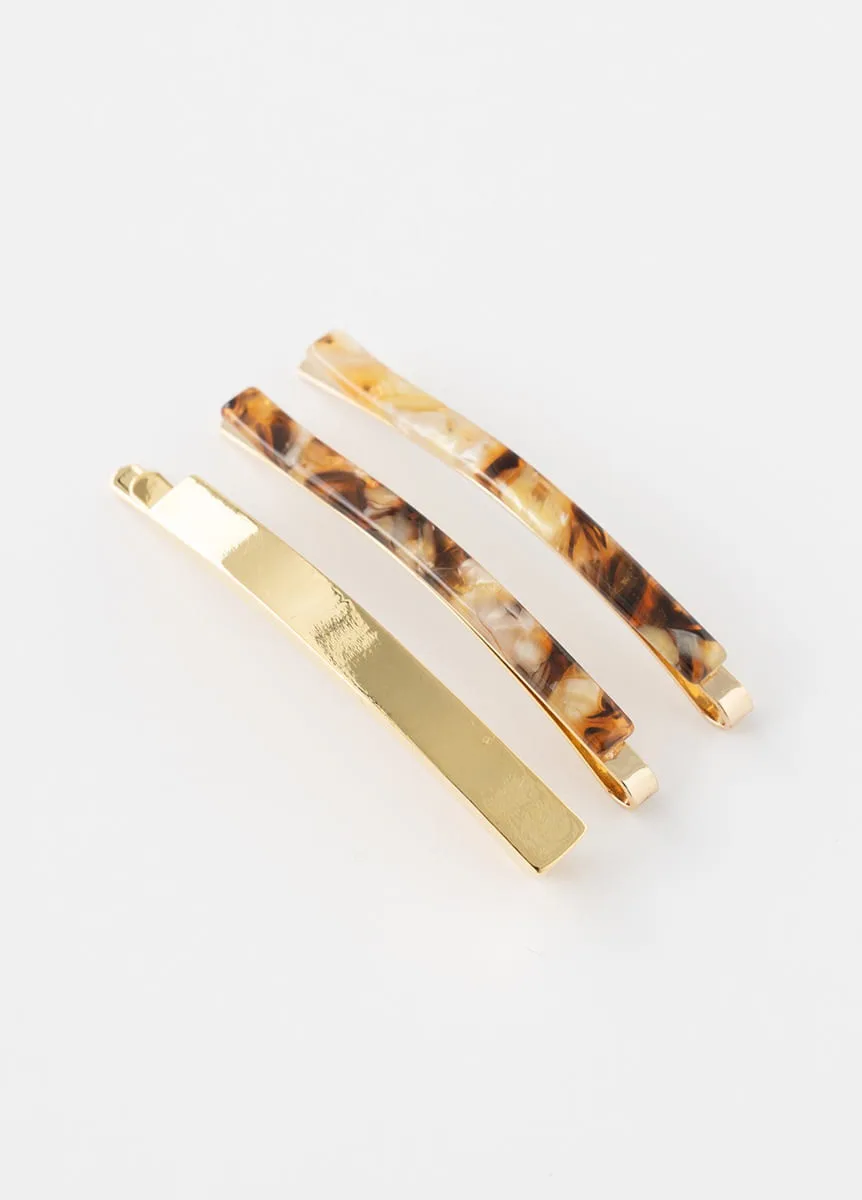 Agathe　Epingle BROWN×GOLD
