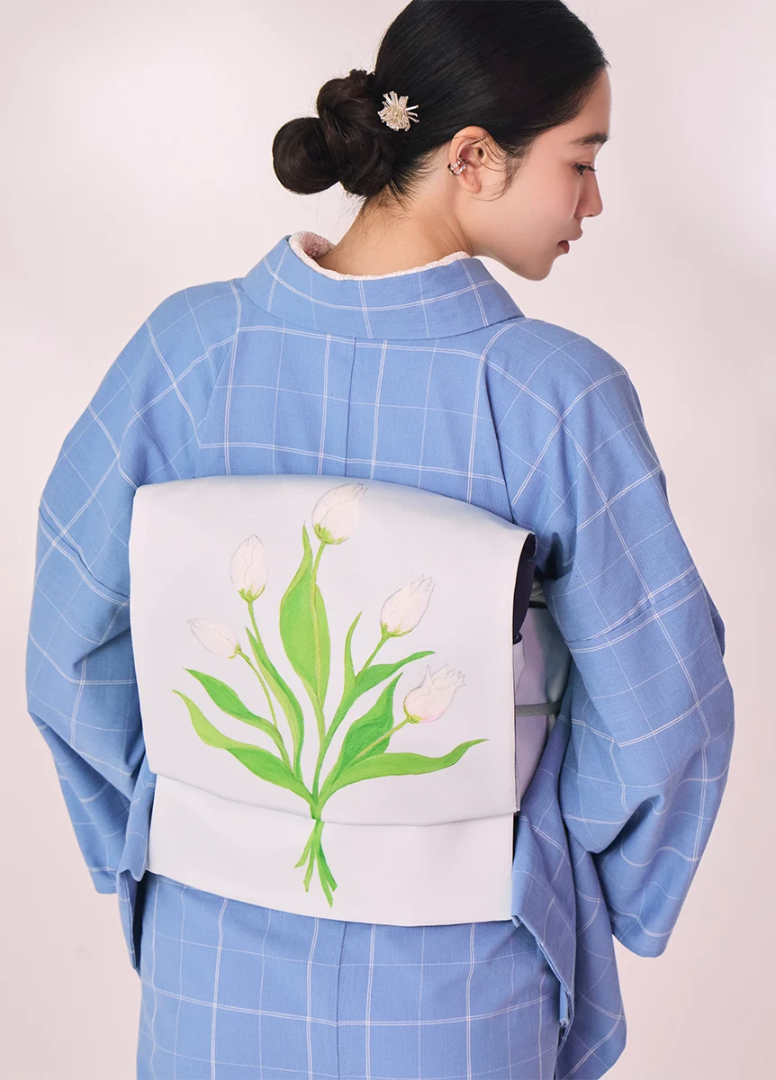 きものやまと×KiSHiCRi京袋帯 昼のちゅうりっぷ