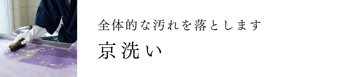 全体的な汚れを落とします 京洗い
