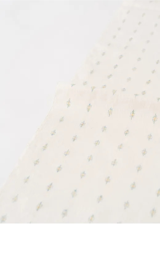 結城 奥順謹製 本場結城紬　経緯絣 2,750,000円（税込／特選手縫仕立付）