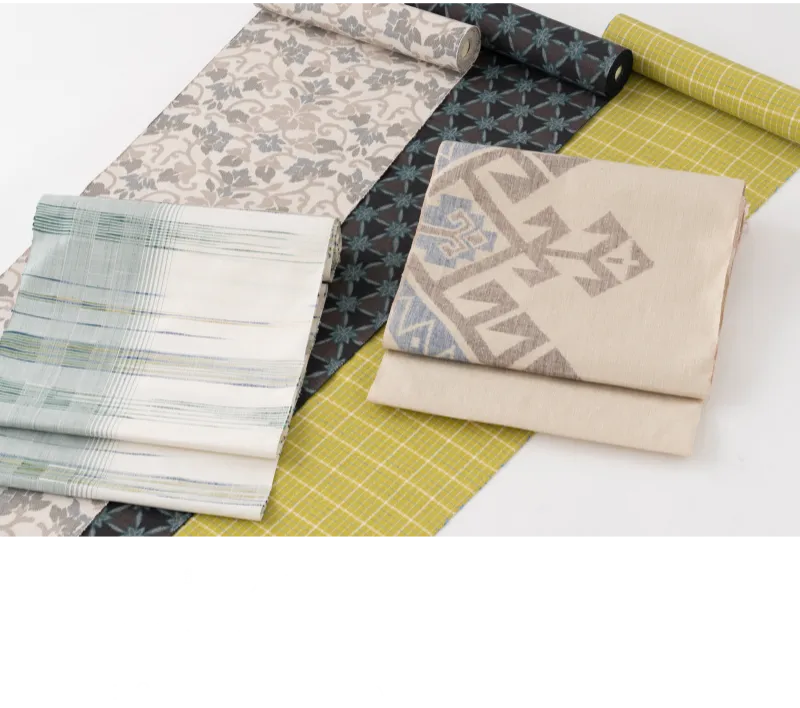 結城 奥順謹製　八寸名古屋帯などもございます。結城帯：242,000円（税込）〜