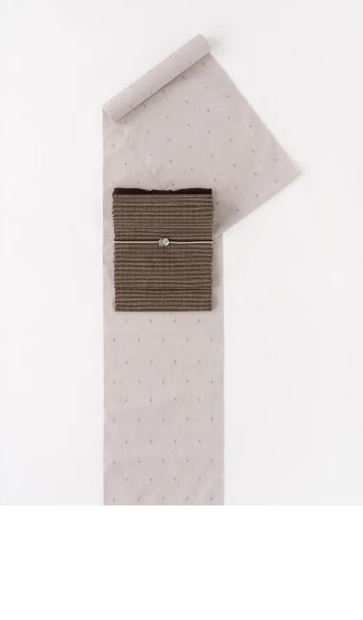 結城 龍田屋謹製 結城紬　思川桜染　思川絣 440,000円（税込／特選手縫仕立付）