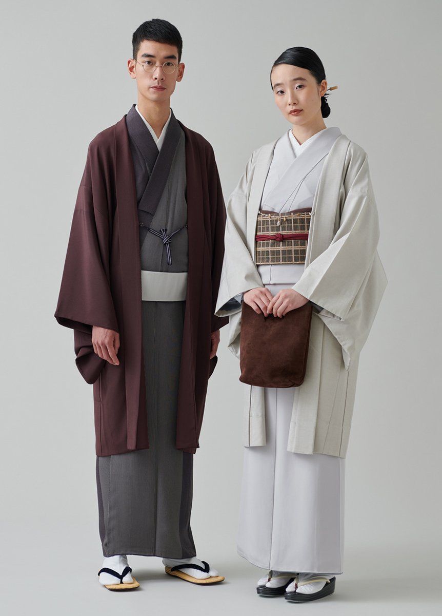  KYOETSU Men's Japanese Kimono Haori Hakama 3 piece set