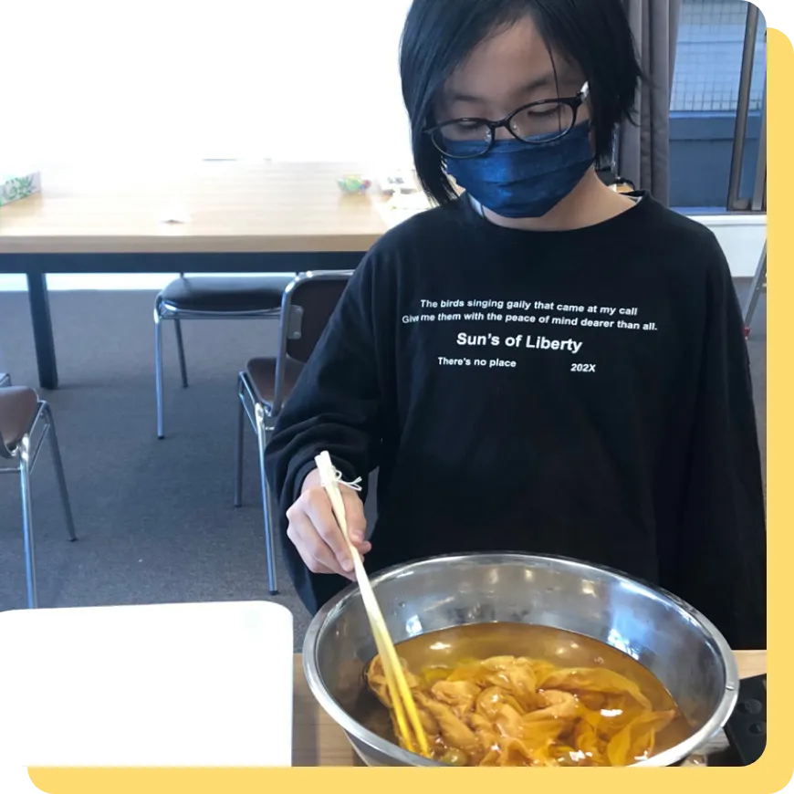玉ねぎ染め体験1