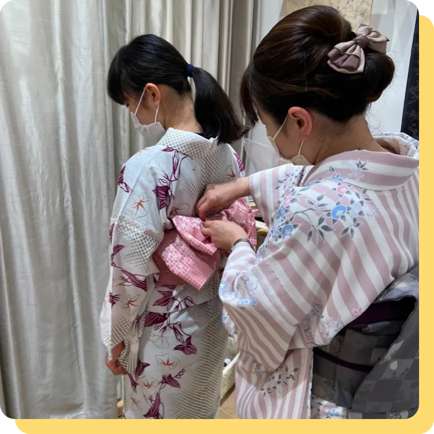 職場体験 着付け体験