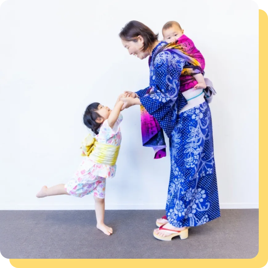 ゆかた×babywearing1