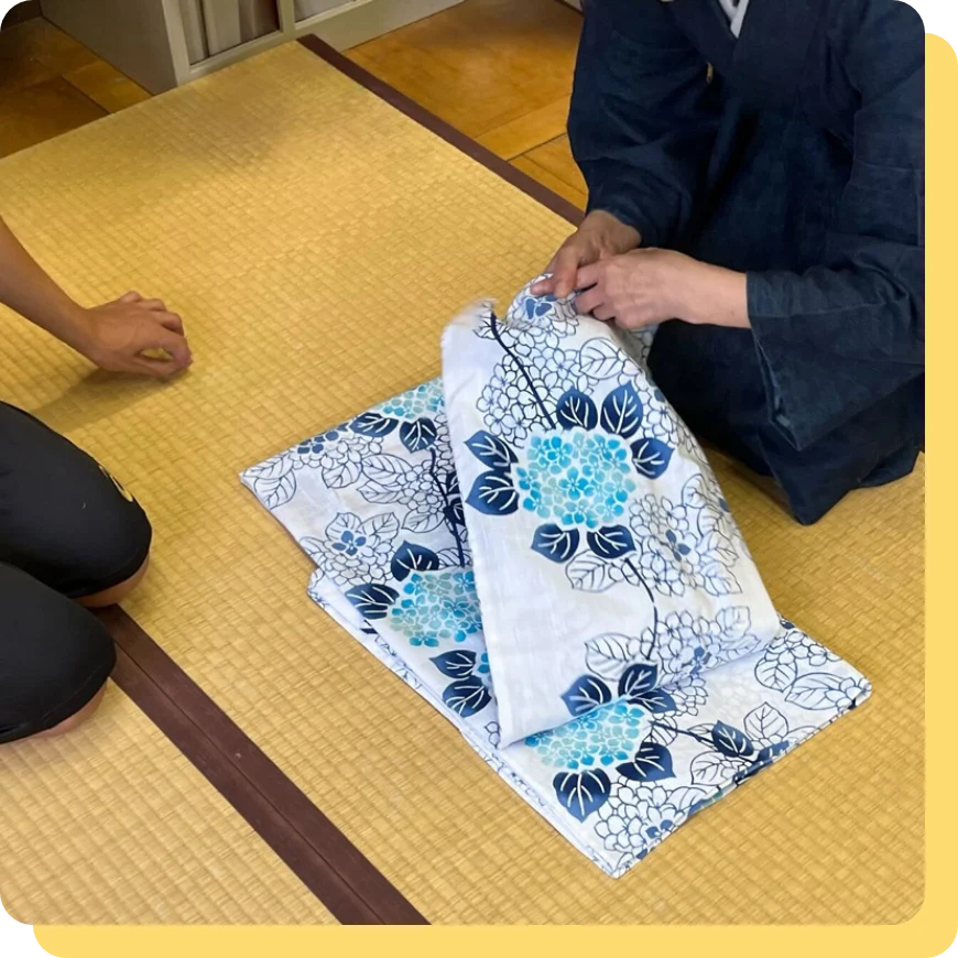ゆかたの着付け授業5
