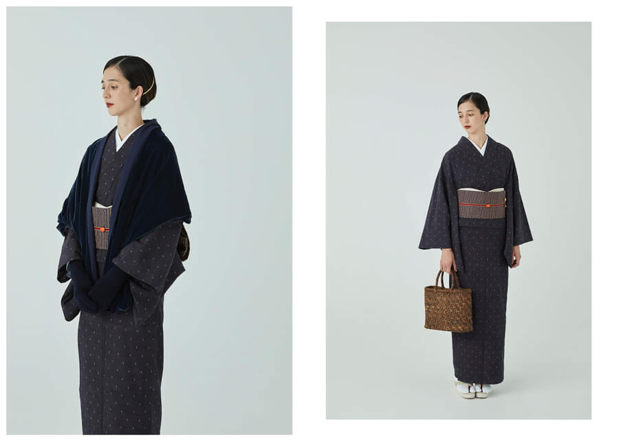 Suzusan × kimono yamato コート
