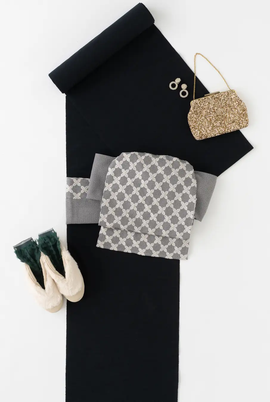 レースへこ帯 グレー