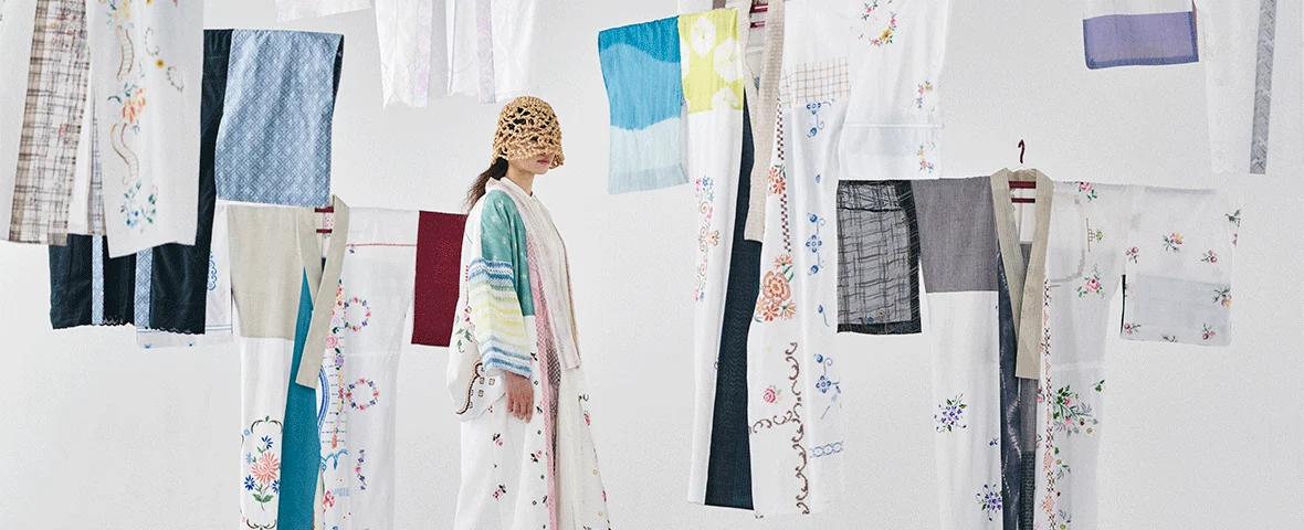KIMONO ARCH × YEAH RIGHT!! ヨーロッパのusedテーブルクロスときもの生地が出会う 